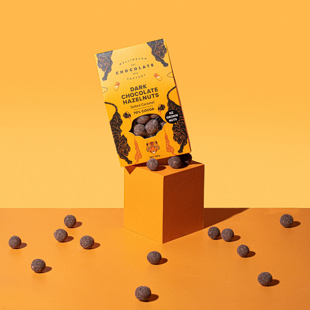 Salted Caramel Dark Chocolate Hazelnuts