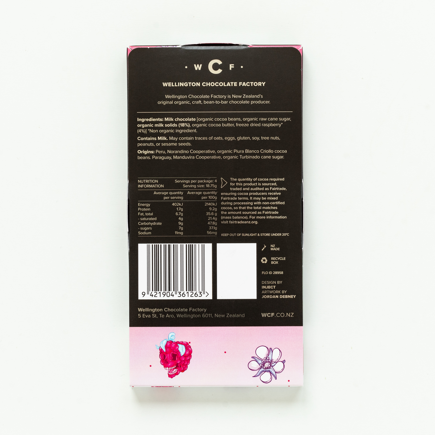 Raspberry Milk Chocolate Bar [75g]